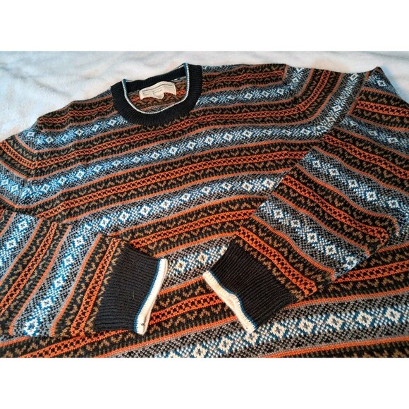 NEW French Connection Fair Isle Wool Blend Crewneck Sweater Multicolor Size XL - Picture 5 of 9